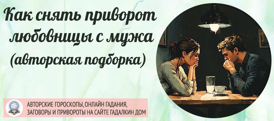 Как снять приворот любовницы с мужа