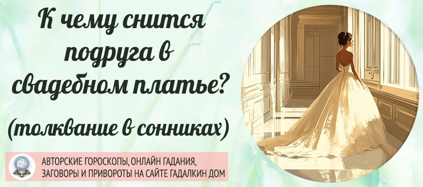 к чему снится подруга в свадебном платье