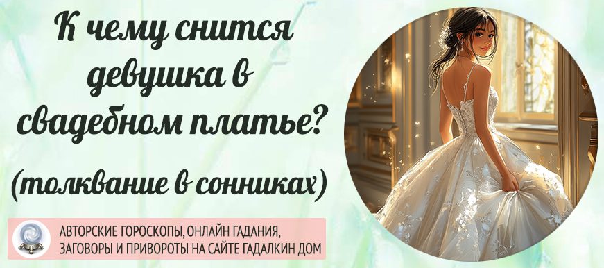 Сонник: девушка в свадебном платье
