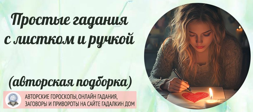 простые гадания с листком и ручкой