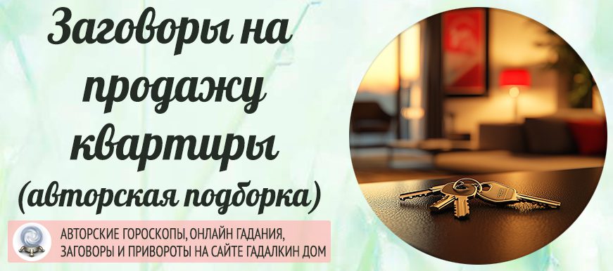 Заговоры на продажу квартиры