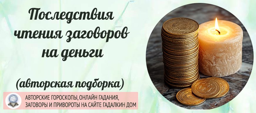 последствия чтения заговоров на деньги