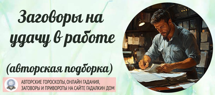 Заговоры, ритуалы и молитвы на удачу в работе
