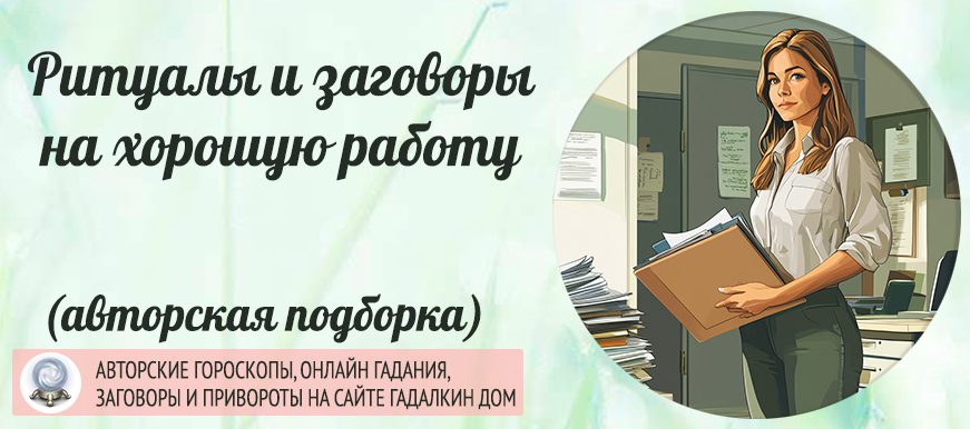 заговоры и ритуалы на хорошую работу