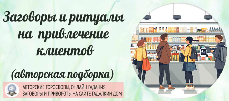 заговор на привлечение клиентов.
