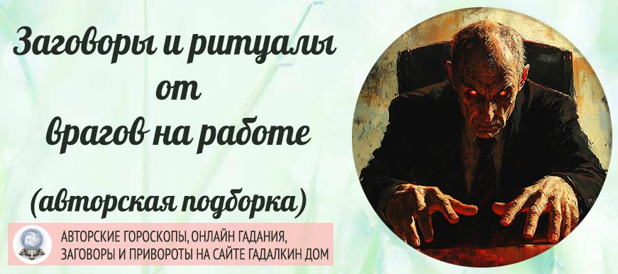 заговоры от врагов на работе
