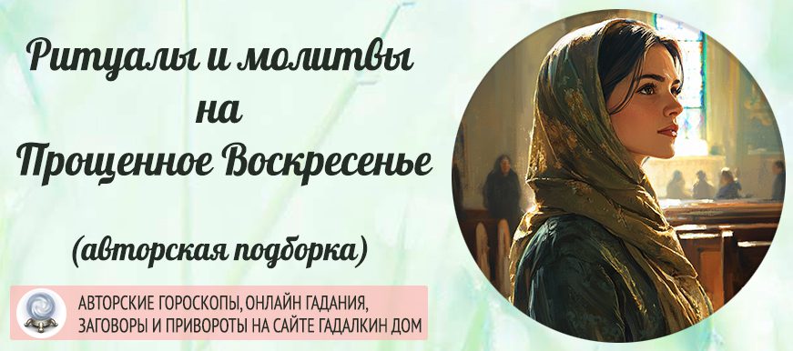 Сильные ритуалы и молитвы на Прощенное Воскресенье
