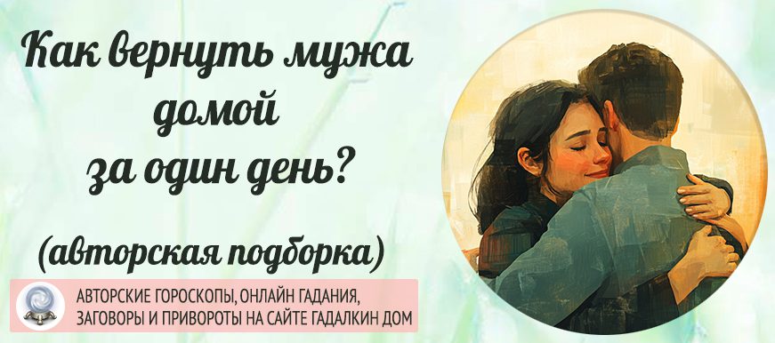 Сильный ритуал как вернуть мужа домой за один день