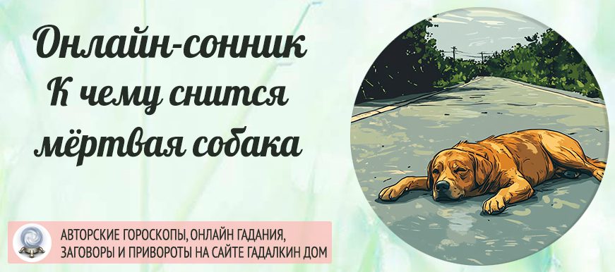 К чему снится мертвая собака