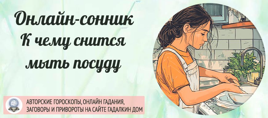 сонник мыть посуду