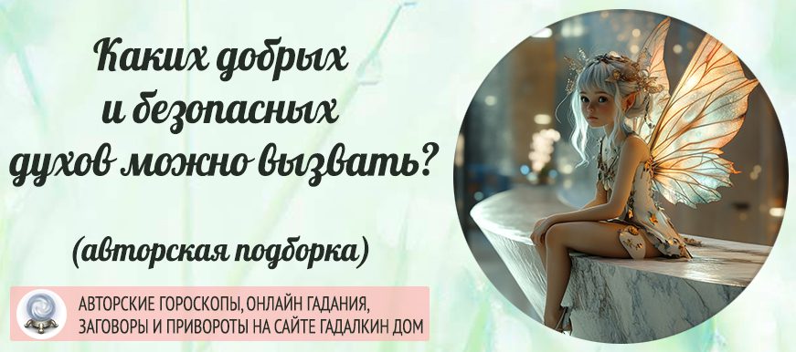 Каких добрых и не страшных духов можно вызывать