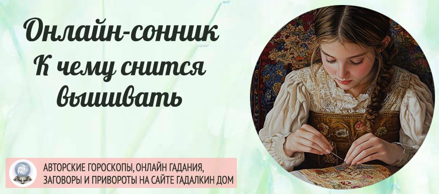 Что значит если снится вышивать