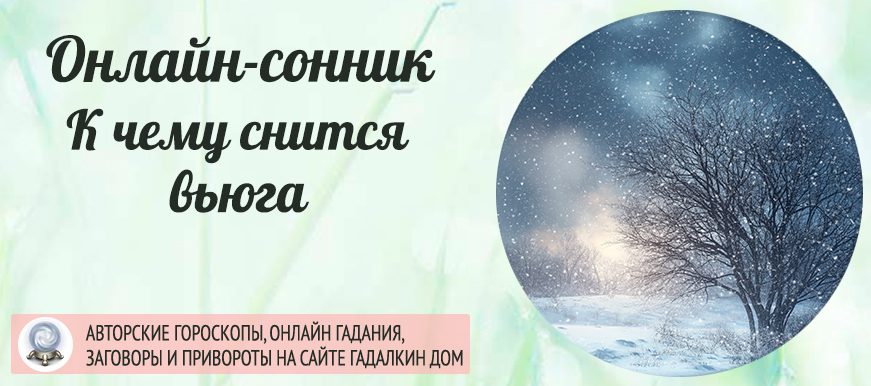 Что значит если приснилась вьюга
