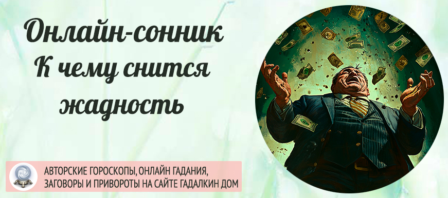 К чему снится жадность
