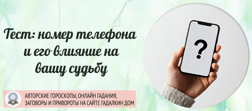 Тест по номеру телефона