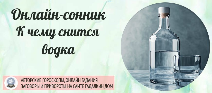 Сонник: водка