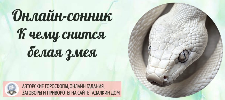 Сонник: белая змея