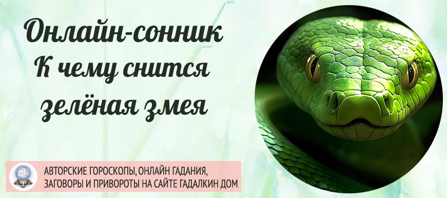 Сонник: зелёная змея