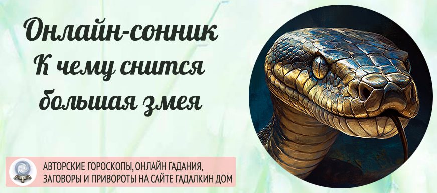 Сонник: большая змея