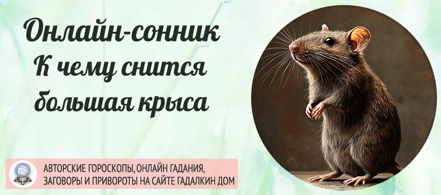Сонник: большая крыса