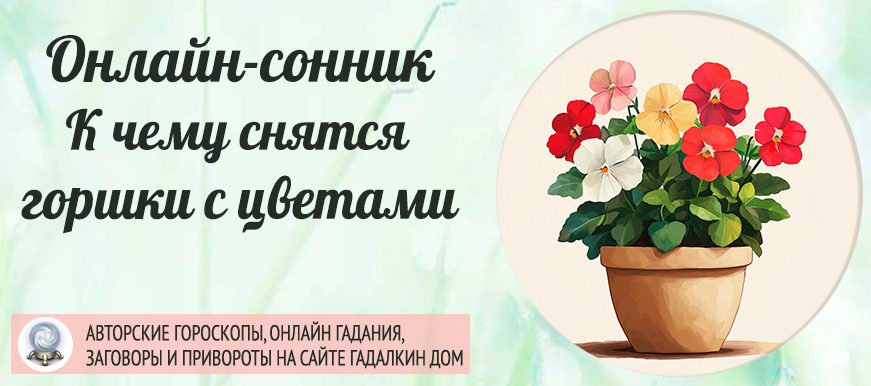 Сонник: цветы в горшках