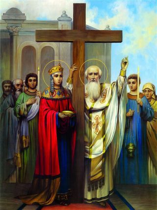 Елена вместе с палестинским епископом Макарием нашла и вернула Крест Господен