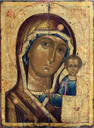 Одна из ранних копий иконы Казанской Божьей матери.