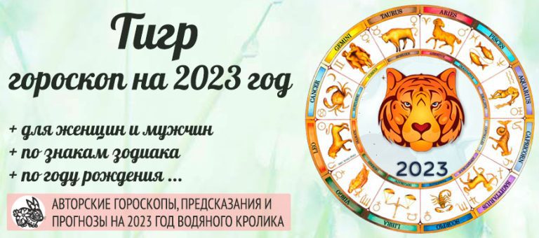 Гороскоп Тигр 2023 год: женщина и мужчина в годКролика