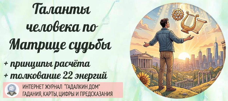 Таланты человека по Матрице судьбы