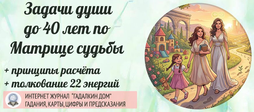 задачи души до 40 лет по матрице судьбы