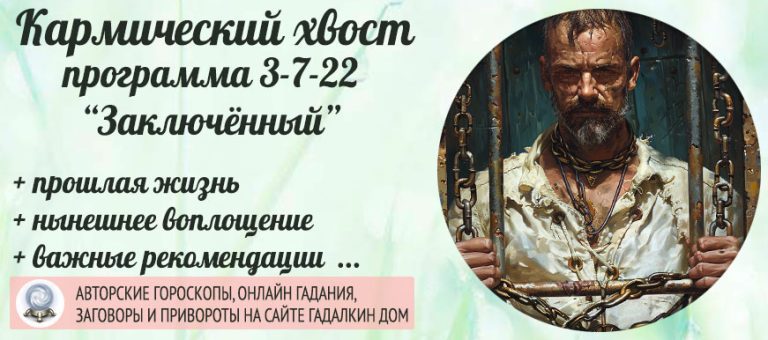 Кармический хвост 3 7 22 «Заключённый»: значение программы