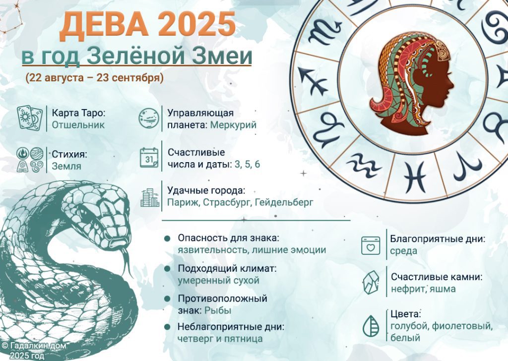 Инфографика Дева 2025