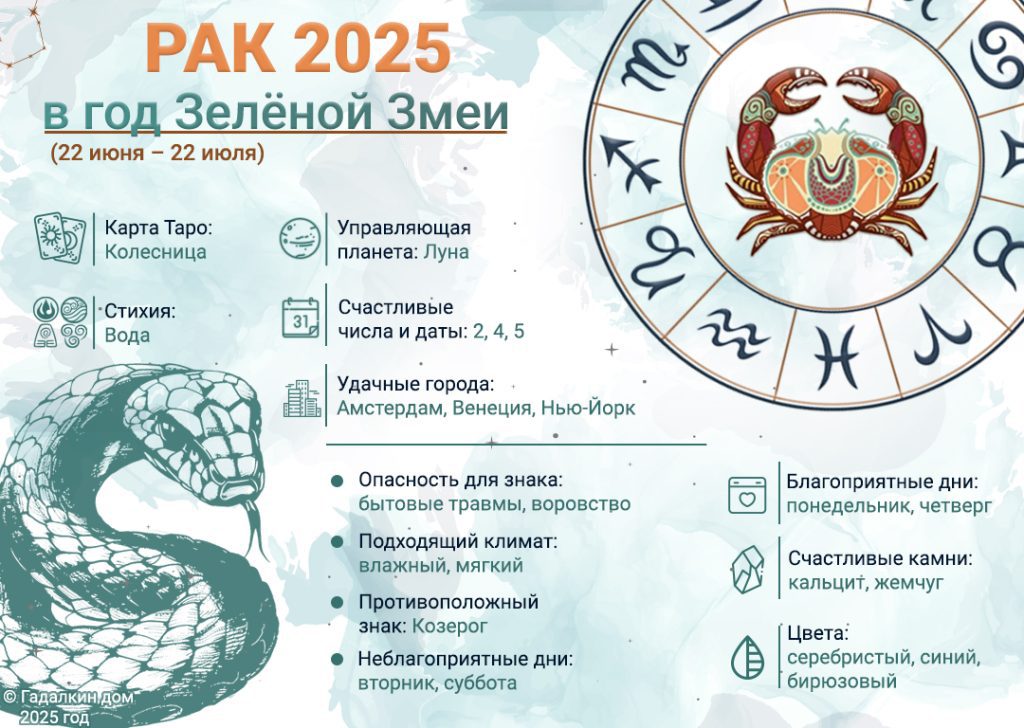 Инфографика для Раков 2025