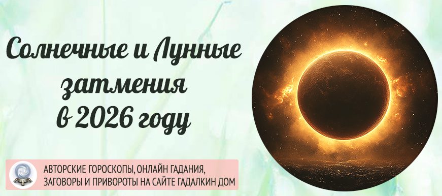 Календарь лунных и солнечных затмений в 2026 году