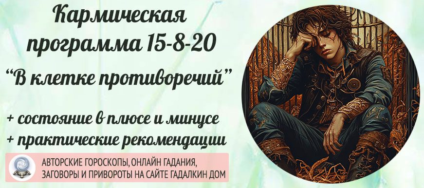 Кармическая программа Матрицы судьбы 15-8-20 «В клетке противоречий»