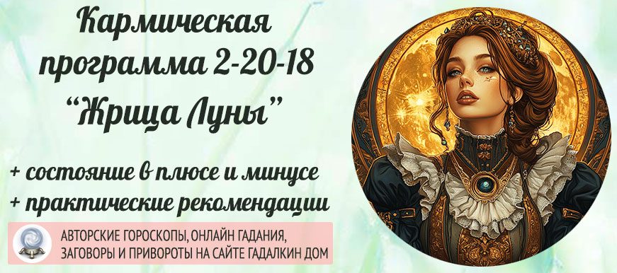 Кармическая программа 2-20-18 или 18-20-2 «Жрица Луны»