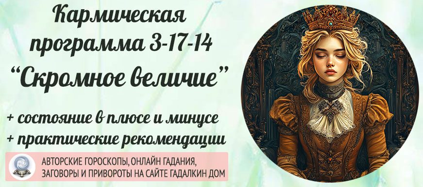 Кармическая программа 3-17-14 или 14-17-3