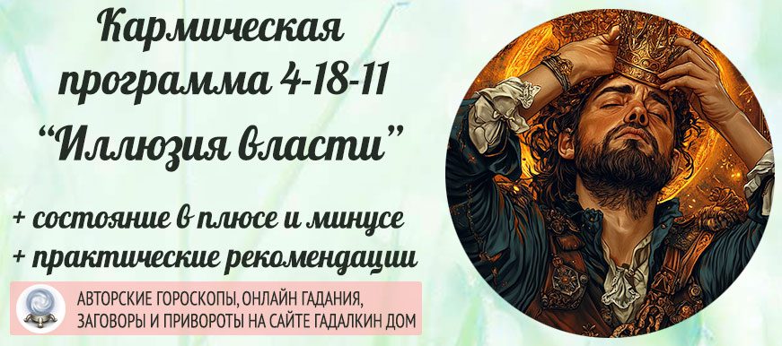 Кармическая программа 4-18-11 или 11-18-4 «Иллюзия власти и контроля»