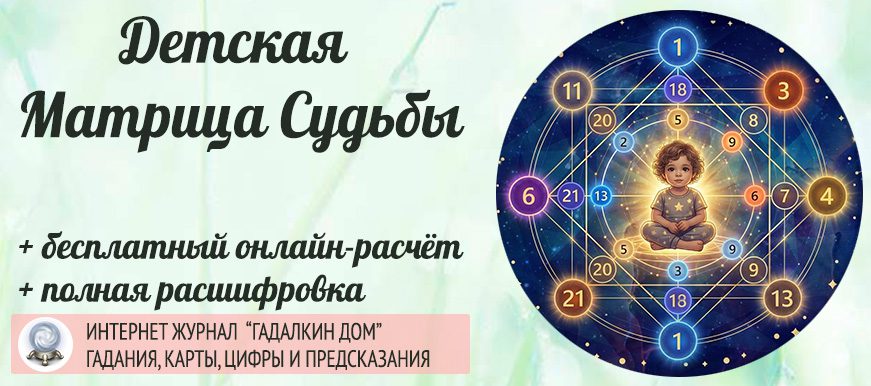 Детская Матрица судьбы: расчёт по дате рождения ребёнка
