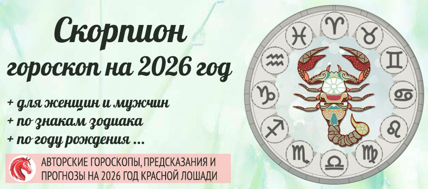гороскоп на 2026 Скорпион, женщина и мужчина