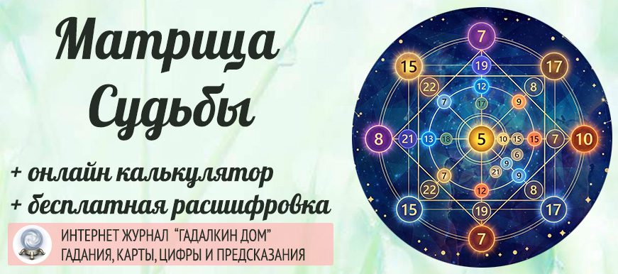 расчёт матрицы судьбы
