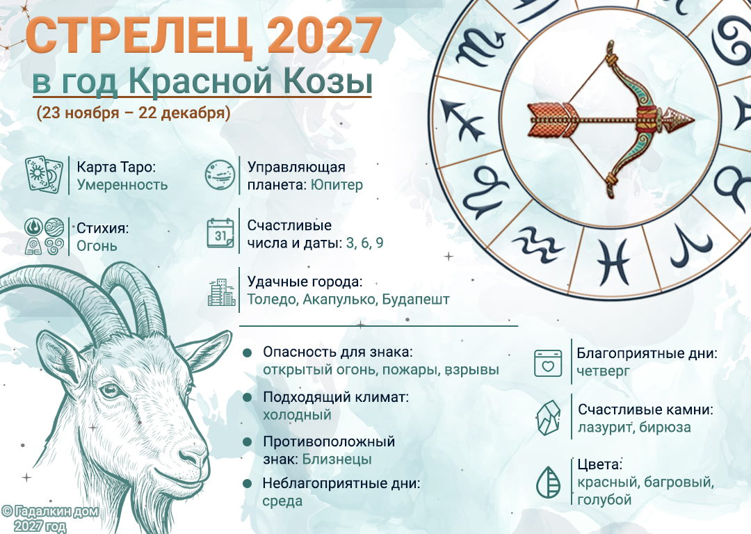 инфографика гороскоп Стрелец 2027