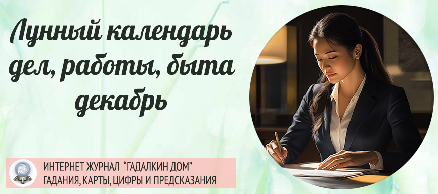 Лунный календарь дел, работы и бизнеса декабрь 2026 года