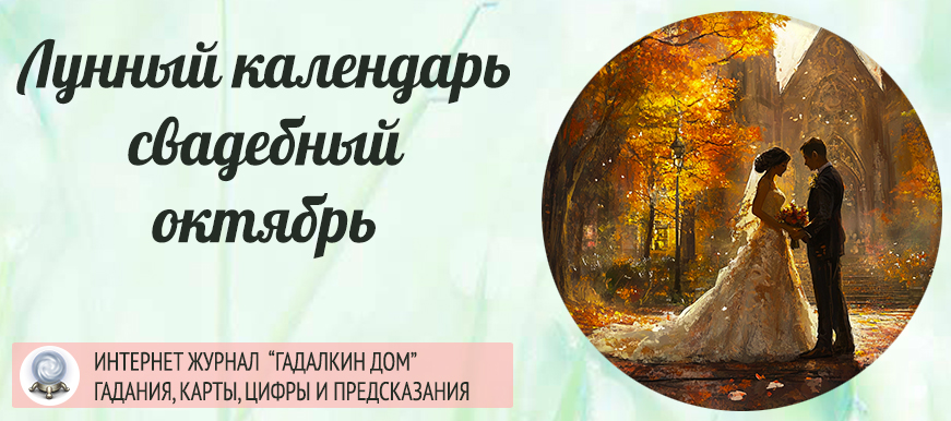 Лунный календарь свадеб октябрь 2026 года