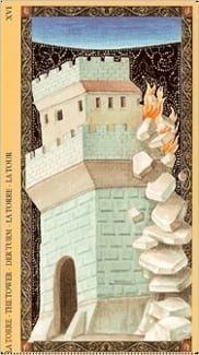 Карта Башня из колоды Флорентийское Таро